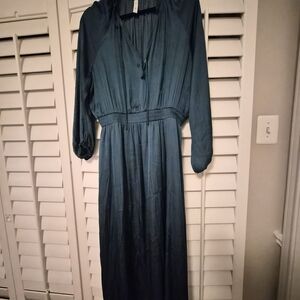 Zara Teal Long Sleeve Dress